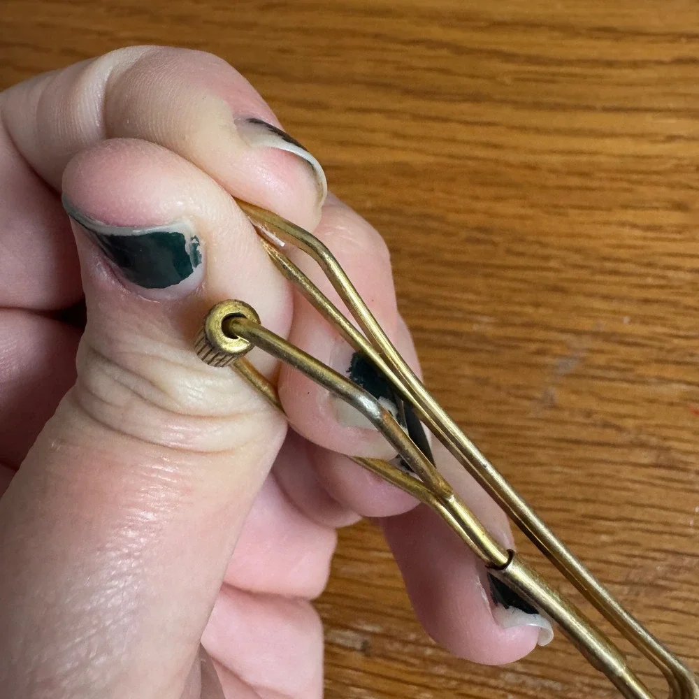 Vintage Swank Klip Gold Tone Geometric Tie Bar Clip‎ Pat 1714540 Mens Accessory